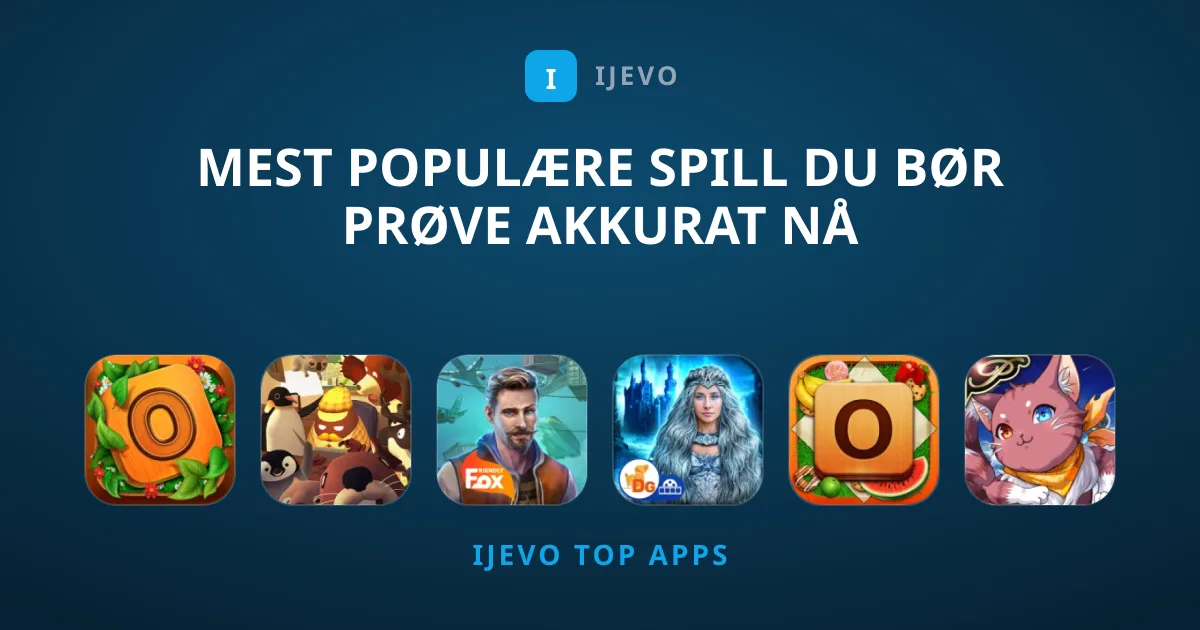 Mest Populære Spill Du Bør Prøve Akkurat Nå